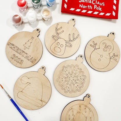 PAINT YOUR OWN CHRISTMAS BAUBLES