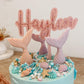 DOUBLE LAYER ACRYLIC CAKE TOPPER - NAME