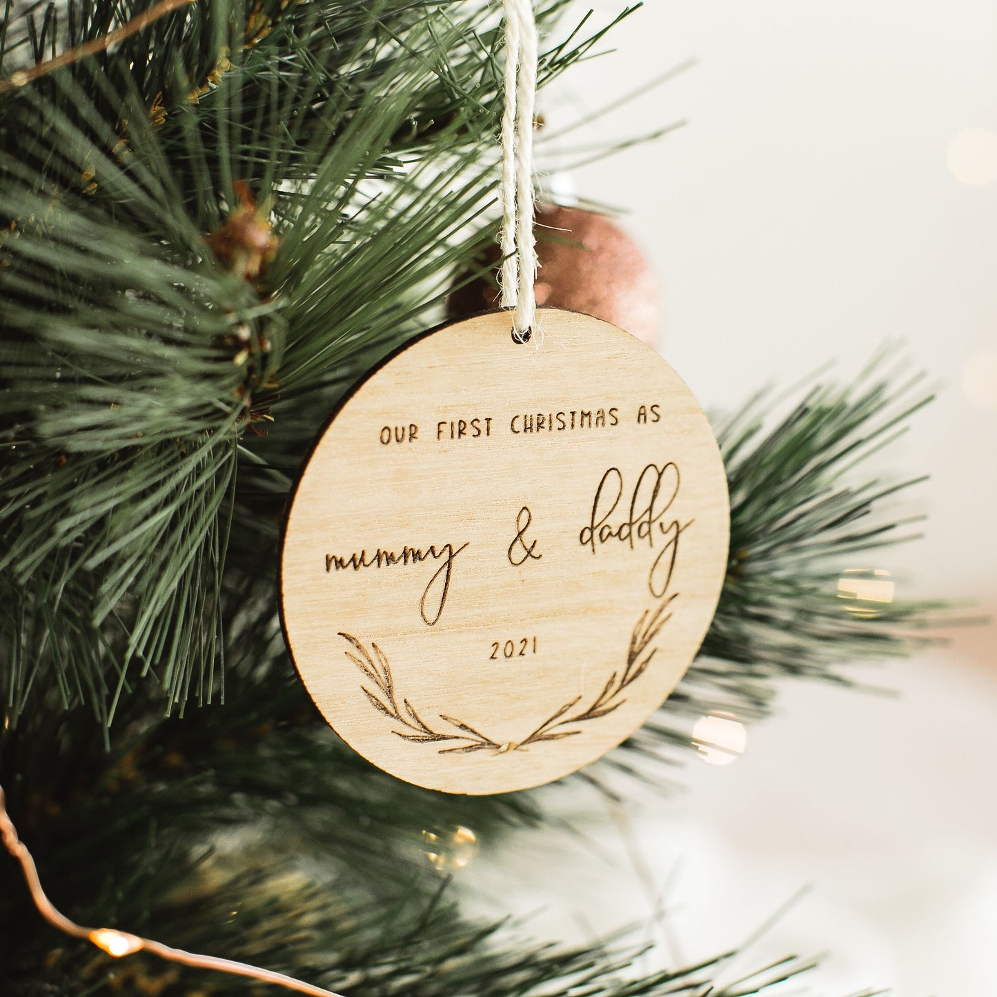 FIRST CHRISTMAS MUM & DAD BAUBLE