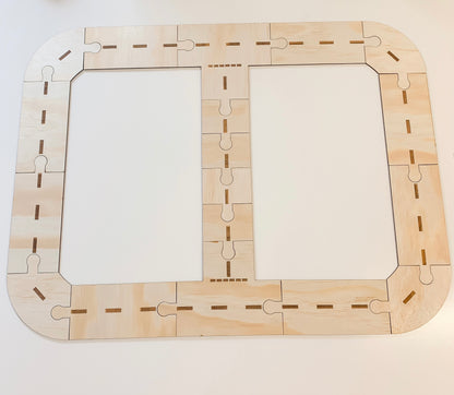 WOODEN ROAD SET