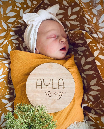 WOODEN NAME PLAQUE - ANNOUNCEMENT