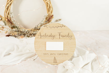 CHRISTMAS COUNTDOWN HANGING PLAQUE