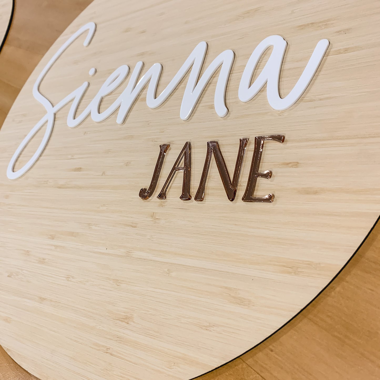 ROUND WOODEN LAYERED SIGN