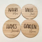 WOODEN NAME PLAQUE - ANNOUNCEMENT