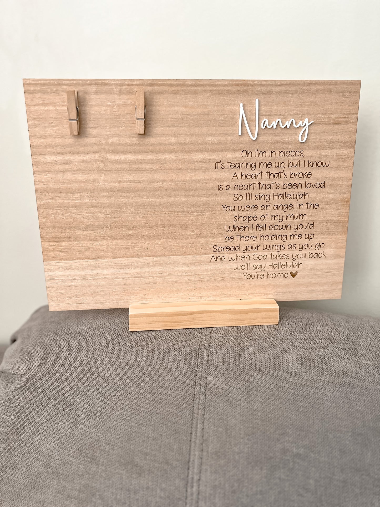 WOODEN PHOTO SIGN