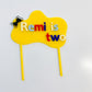 DOUBLE LAYER ACRYLIC CAKE TOPPER - TEXT & IMAGE