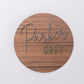 ROUND WOODEN NAME WALL SIGN
