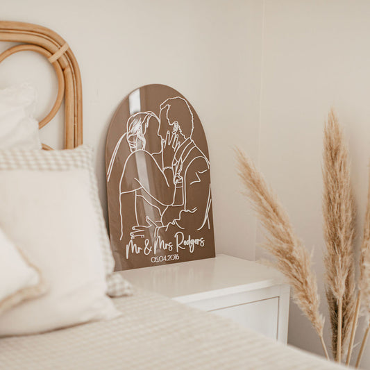 ARCH WEDDING LINE DRAWING PRINT