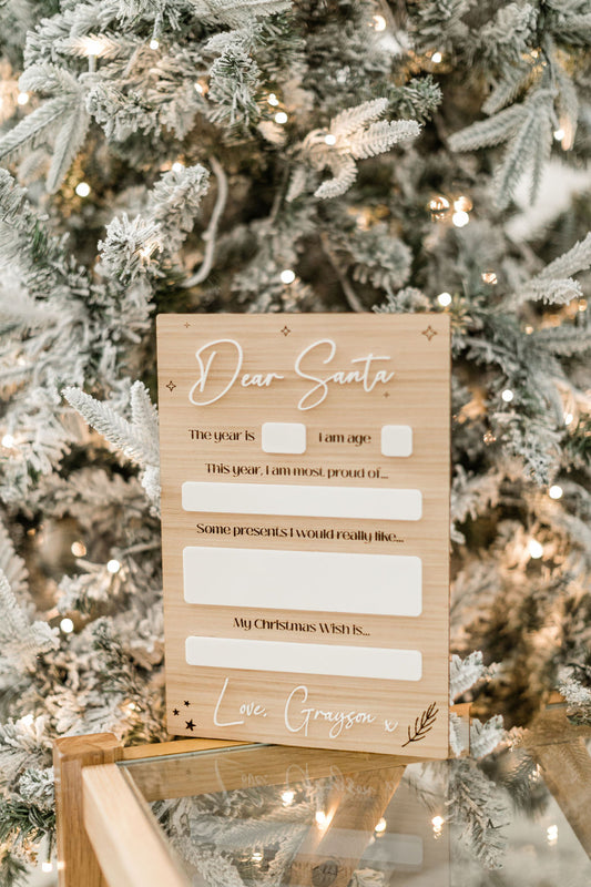 DEAR SANTA WOODEN LETTER