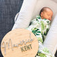 ROUND WOODEN NAME WALL SIGN
