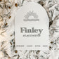 ACRYLIC ARCH BIRTH DETAIL PLAQUE