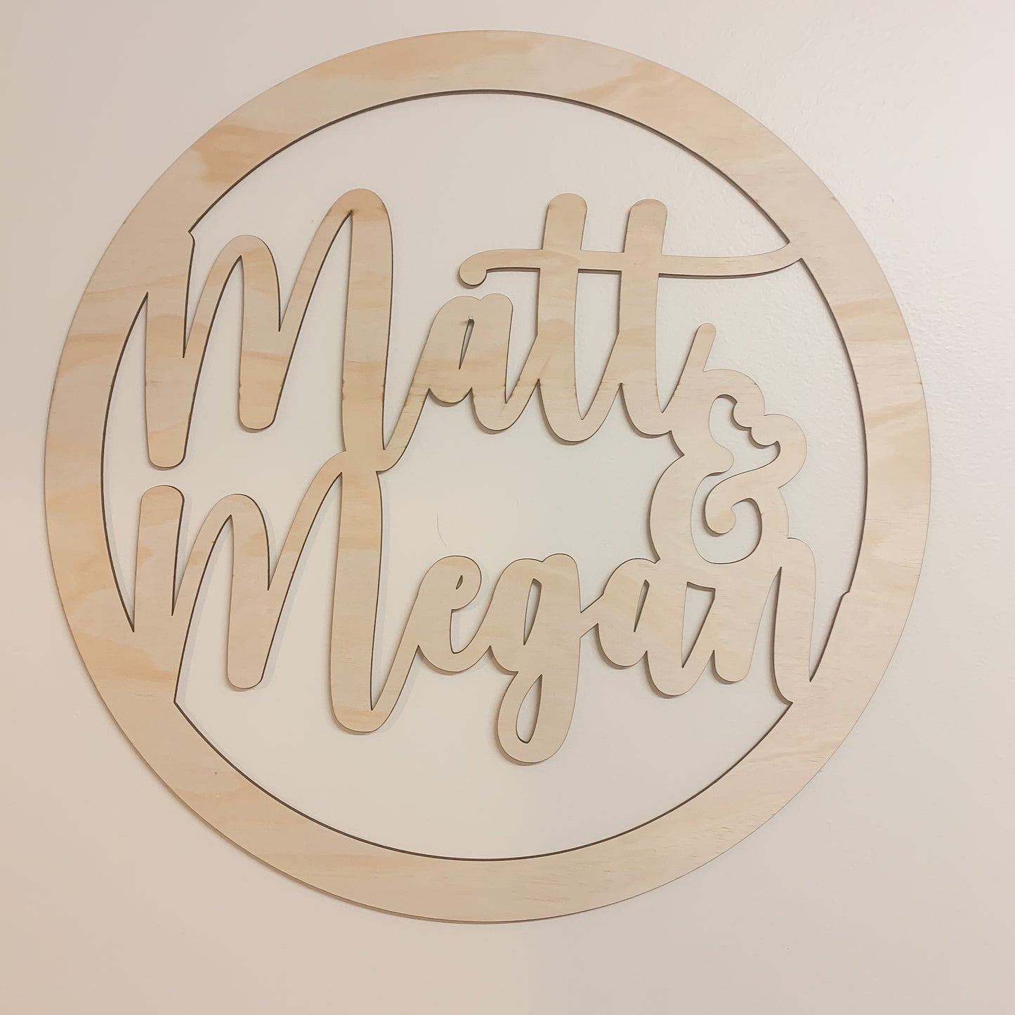 50CM ROUND WOODEN CUT OUT SIGN