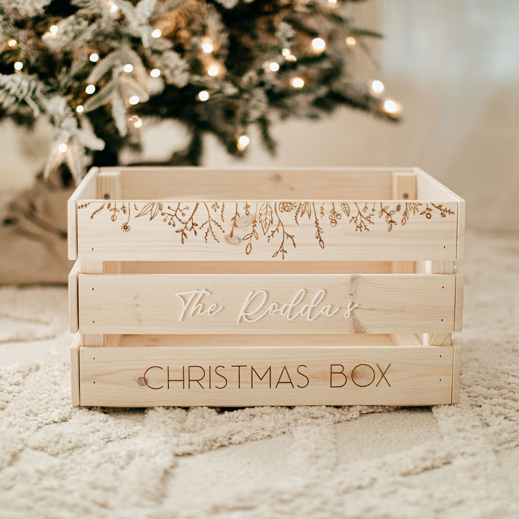 WOODEN CHRISTMAS/EASTER CRATE