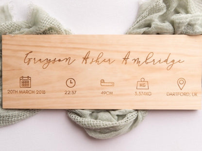 SOLID PINE BIRTH RULER