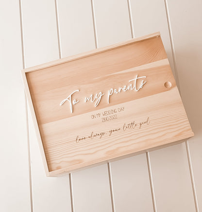 WOODEN KEEPSAKE BOX - SMALL