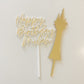 DOUBLE LAYER ACRYLIC CAKE TOPPER - TEXT ONLY