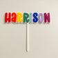 RAINBOW NAME CAKE TOPPER