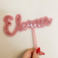 DOUBLE LAYER ACRYLIC CAKE TOPPER - NAME