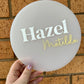 ROUND ACRYLIC NAME WALL SIGN