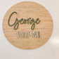 ROUND WOODEN NAME WALL SIGN