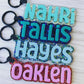ACRYLIC NAME BAG TAG