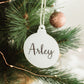 FROSTED ACRYLIC NAME BAUBLE