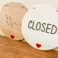 ROUND OPEN/CLOSED SIGN